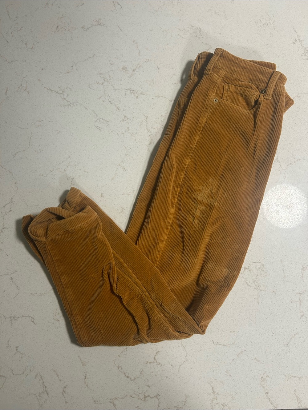 American Eagle Outfitters Women's Corduroy Ankle Pants in Camel Brown